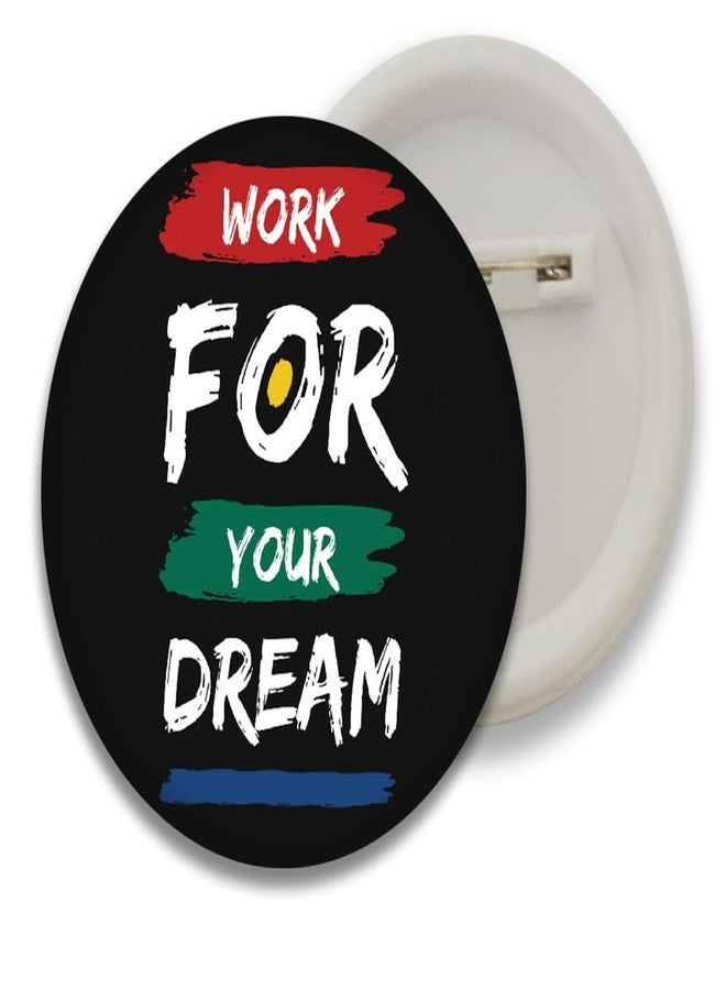 D2C® Plastic Motivational Quotes Round Pin Button Badge - Perfect for Boys, Girls, Men & Women Trendy Batches for Bags, Backpacks Ideal Birthday Gift, Party Favor Size 58mm Multicolor Pack of 5 D4 - Image 2